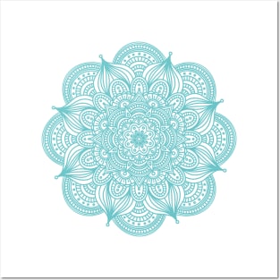 Mandala | Teal Posters and Art